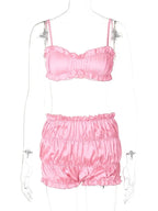 Ensembles shorts pantalons deux pièces pour femmes