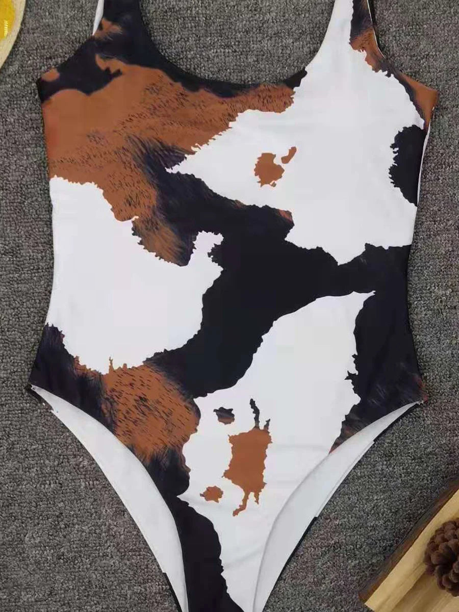 Maillot de bain une pièce imprimé pour femmes