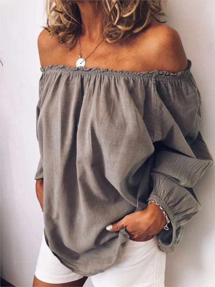 Chemise à manches longues décontracté pour femmes