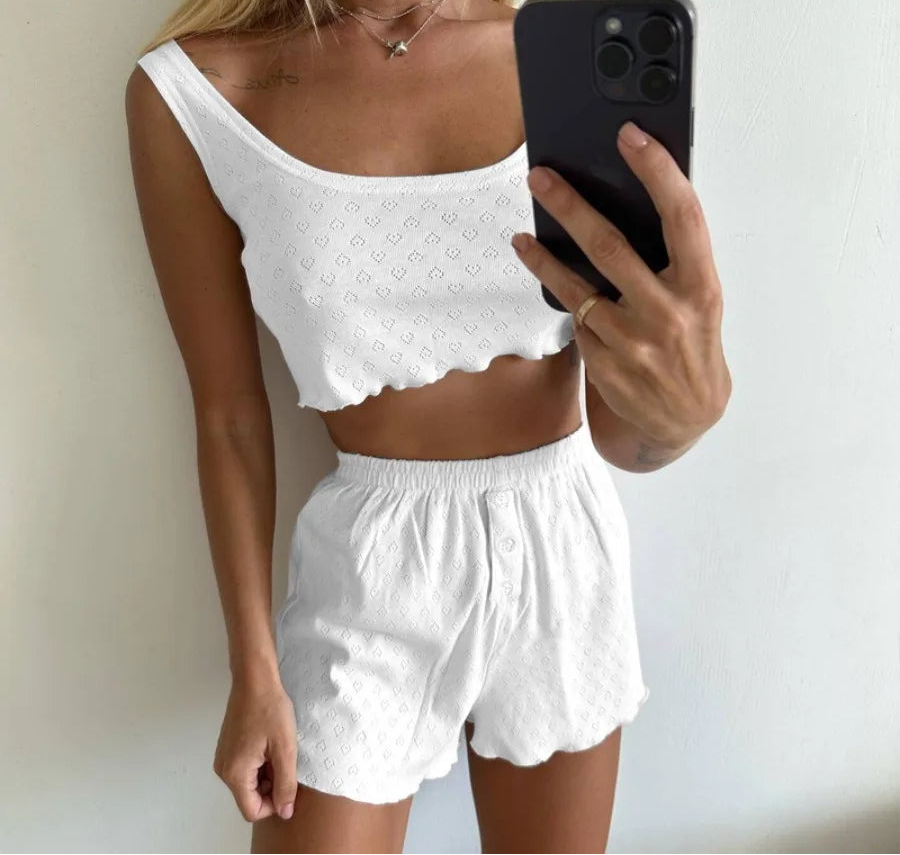 Ensembles pyjama deux pièces débardeur et short  pour femmes