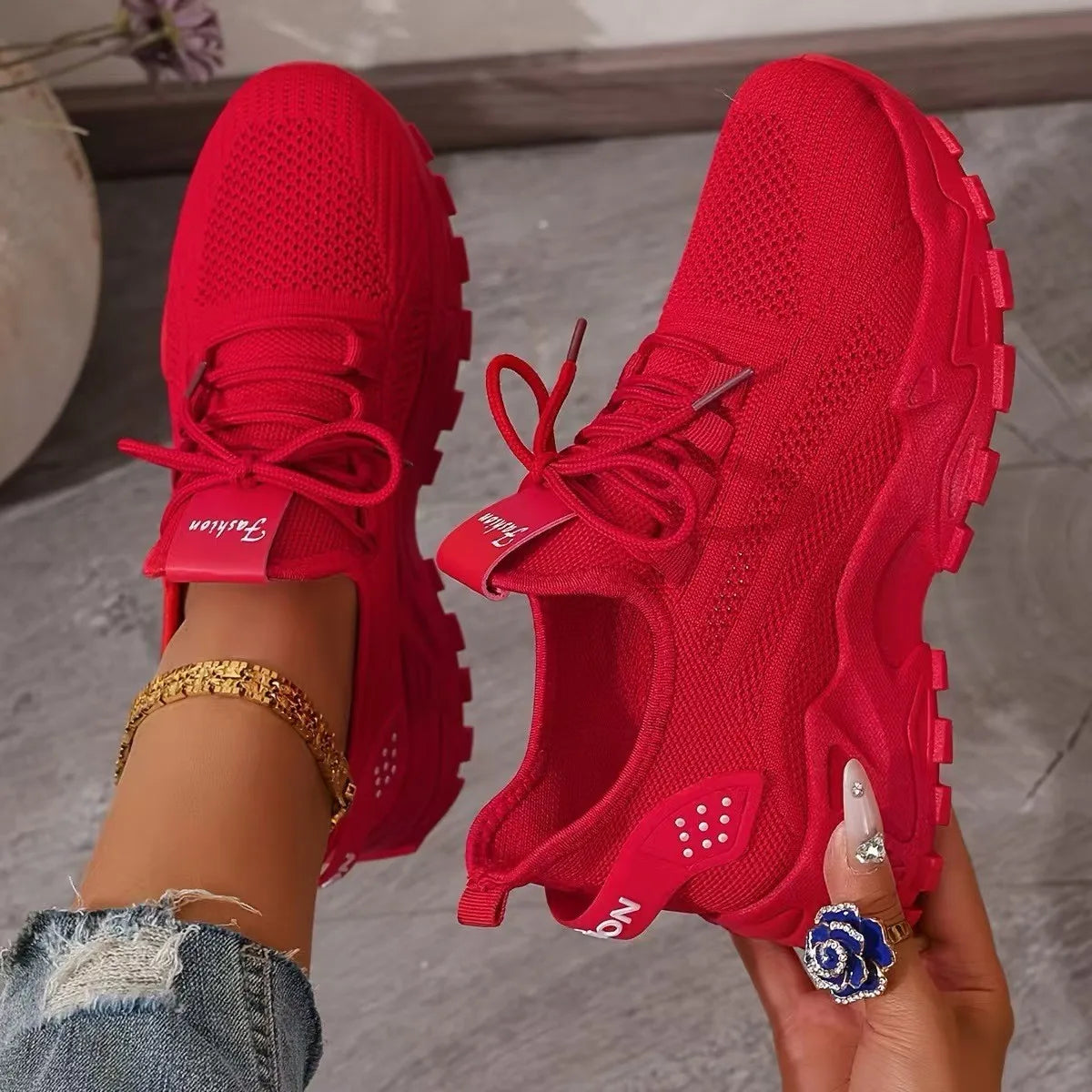 Baskets en maille respirante pour femmes