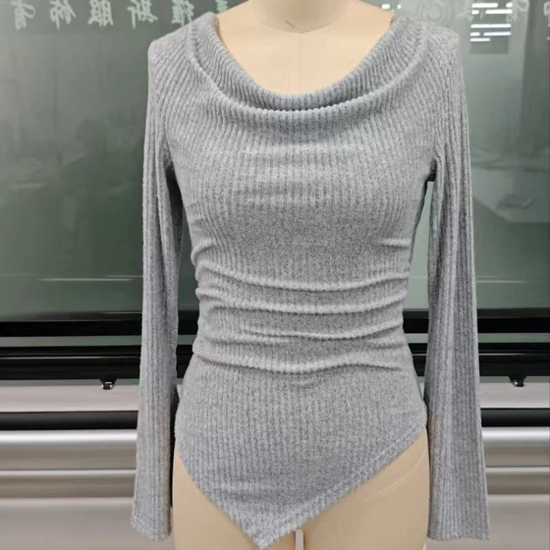 T-shirt à manches longues décontracté pour femmes