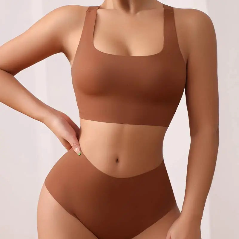 Ensembles de soutien-gorge et culotte sans fil pour femmes
