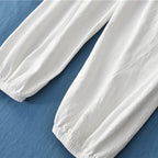 Pantalon en coton et lin pour femmes