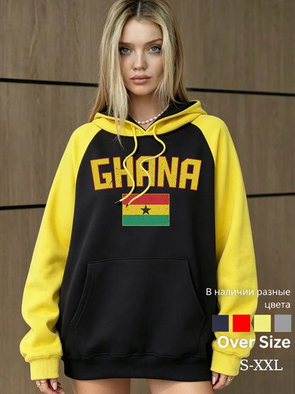 Sweat à Capuche Femme – Drapeau Ghana