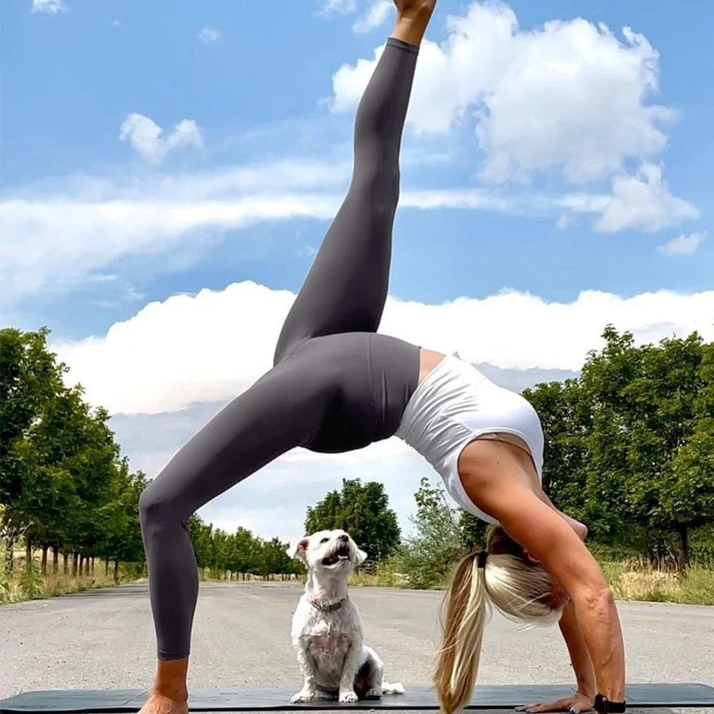 Pantalon de yoga grande taille avec poches pour femme