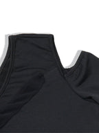 Body transparent dos nu hauts moulante pour femmes