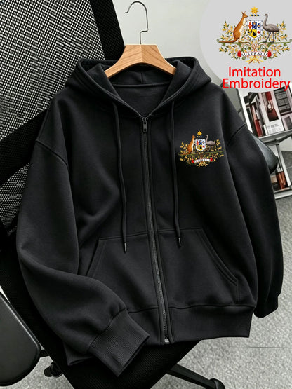 Sweat à Capuche Zippé Femme – Imprimé Australie