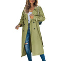 Manteau coupe-vent à double boutonnage pour femmes