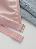 Soutien-gorge avec dentelle, sans armatures pour femmes