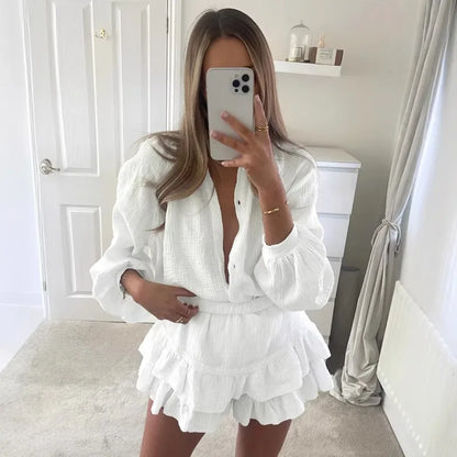 Ensemble Blanc Femme 2 Pièces – Look Chic