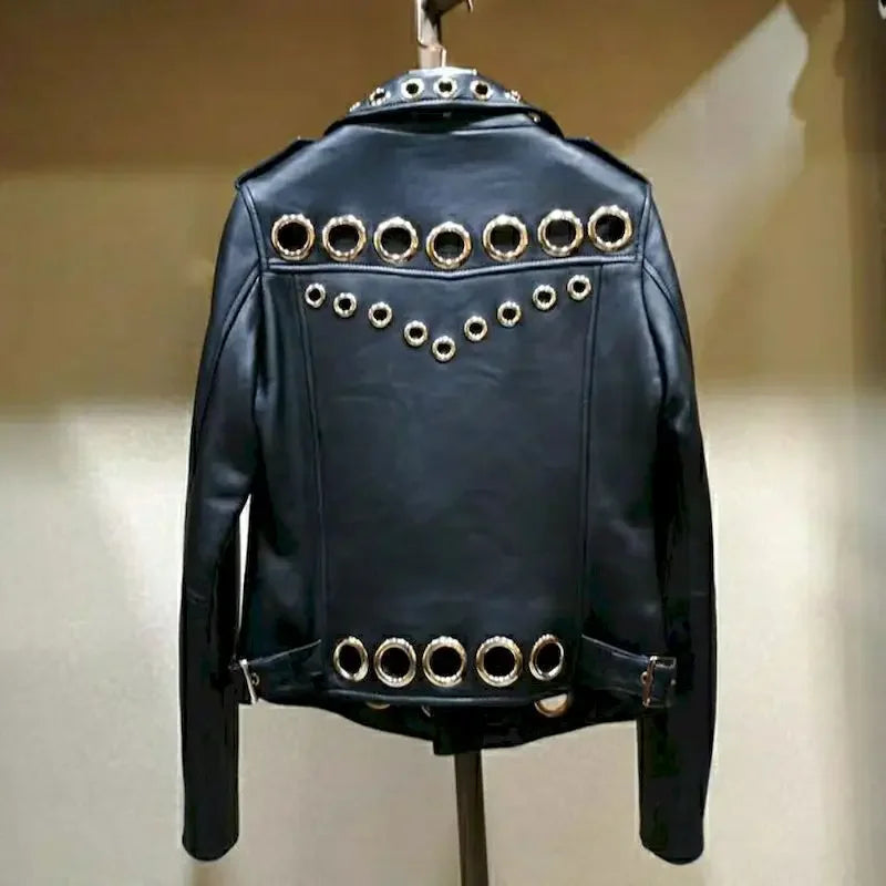 Veste en similicuir pour femmes,