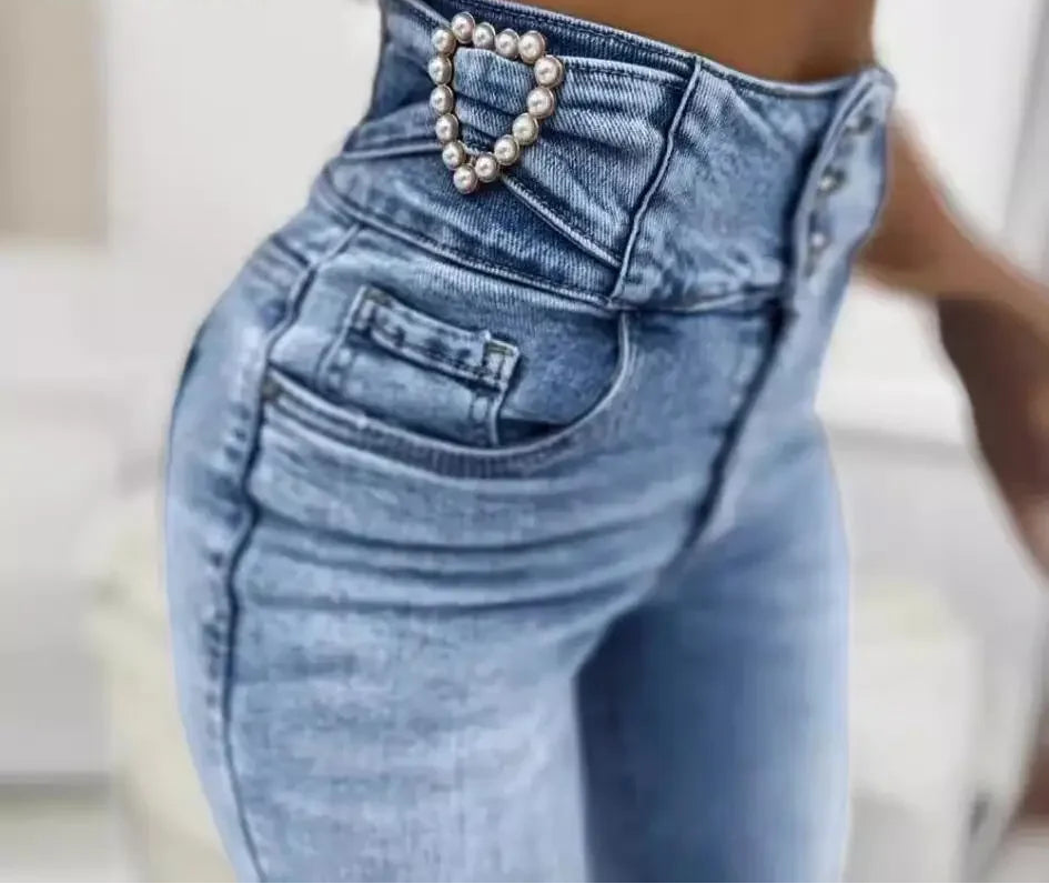 Pantalon crayon en jean pour femmes