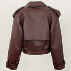 Blousons bomber en similicuir pour femmes