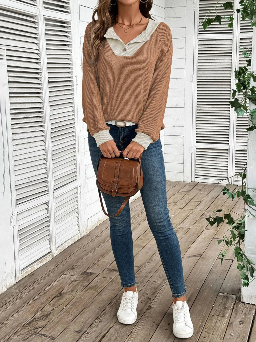 Pull décontracté à manches longues pour femmes