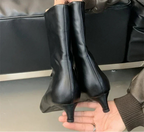 Bottine à bout pointu  mi-mollet pour femmes