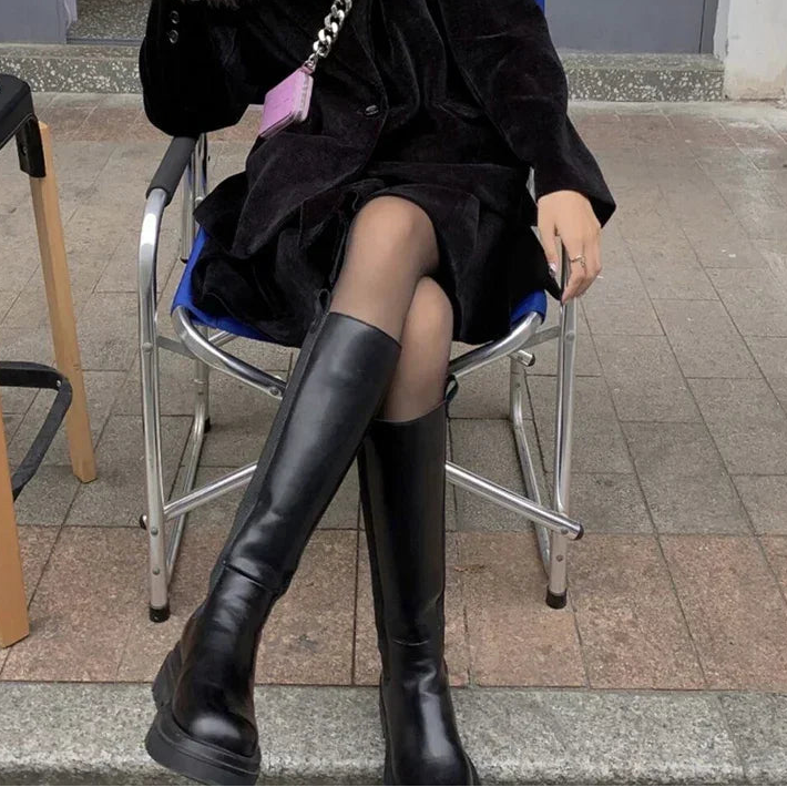 Bottes à talons carrés pour femmes