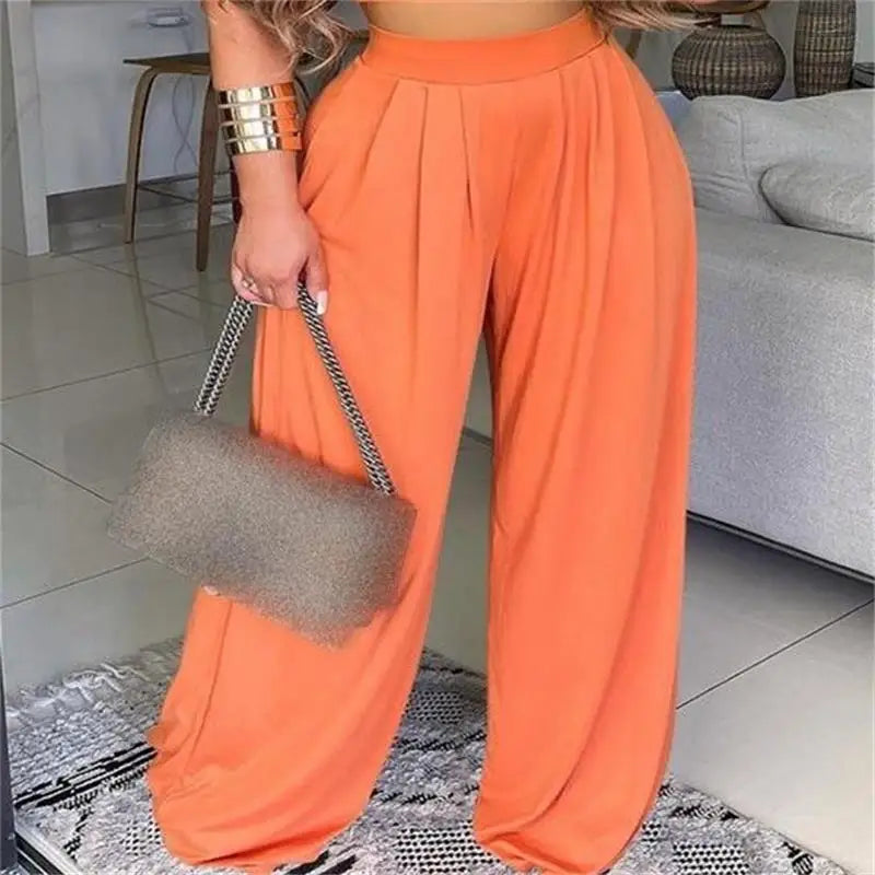 Ensemble deux pièces élégant pantalon long et tailleur léger pour femmes