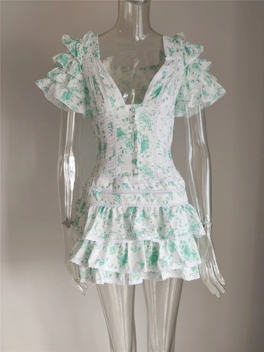 Mini-Robe Rose Femme – Manches Courtes et Col V