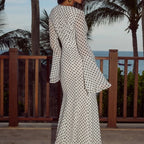 Robe longue à pois pour femmes