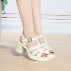 Sandales en cuir talons pour femmes