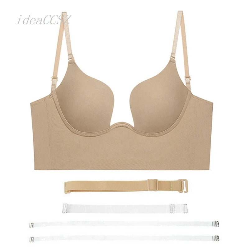 Soutien-gorge Invisible avec Bretelles transparentes pour femmes