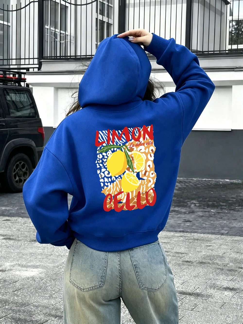 Sweat-shirts à capuche imprimés Limon Cello pour femmes