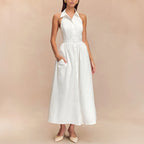 Robe longue dos nu pour femmes