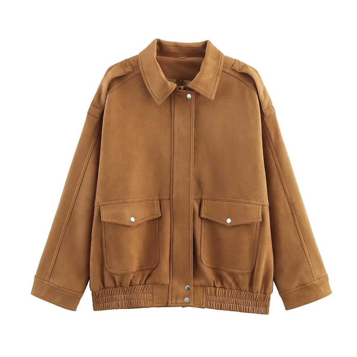 Veste en daim décontractée pour femmes