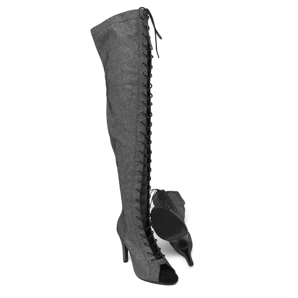 Botte à talon au-dessus du genou pour femmes