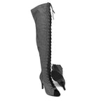 Botte à talon au-dessus du genou pour femmes