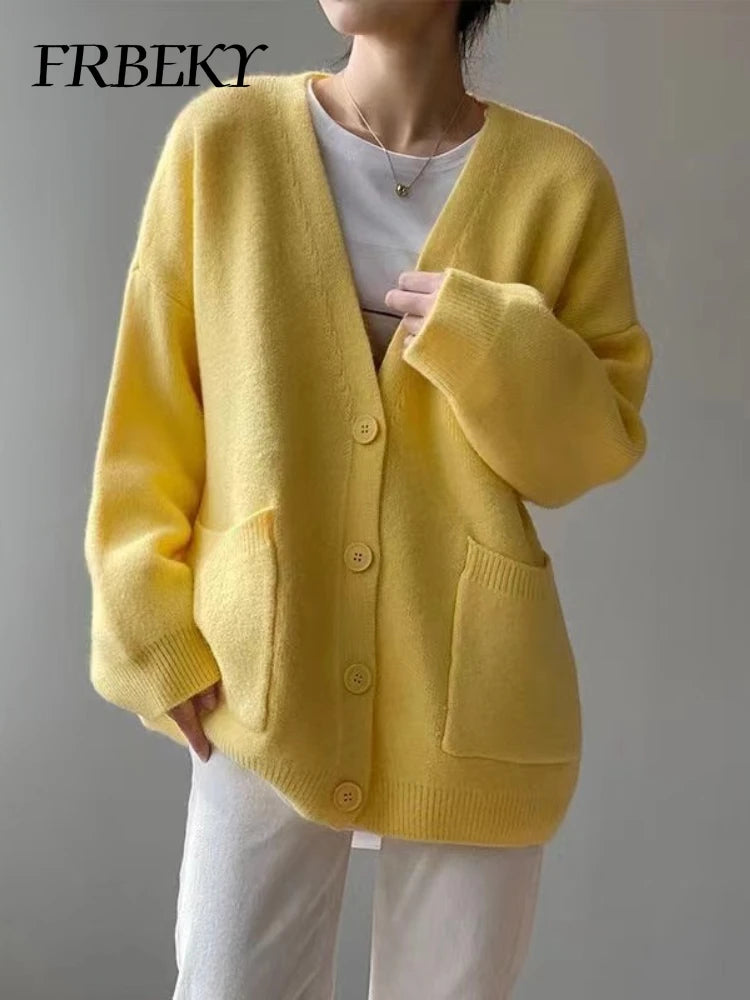 Cardigan décontracté de style paresseux pour femmes