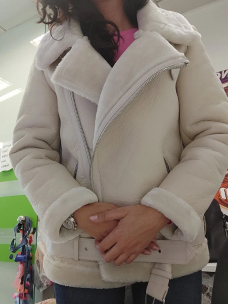 Veste en fausse fourrure pour femmes