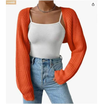 Cardigan Court Femme – Maille et Manches Longues