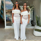 Robe longue à dos nu pour femmes