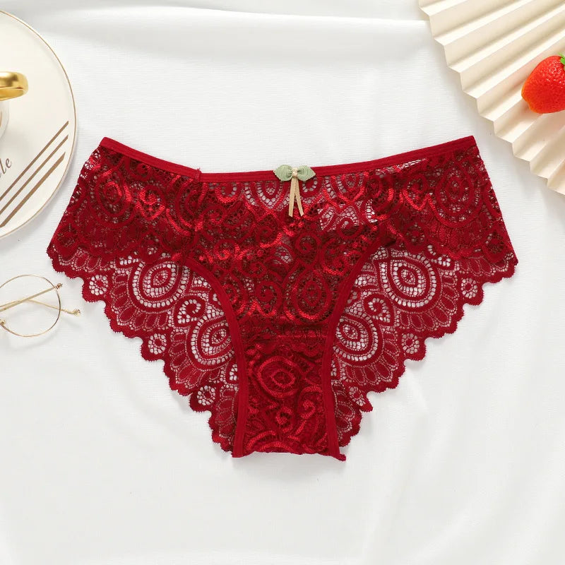 Culottes taille basse en dentelle pour femmes