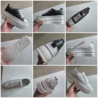 Baskets en cuir a semelle haute pour femmes