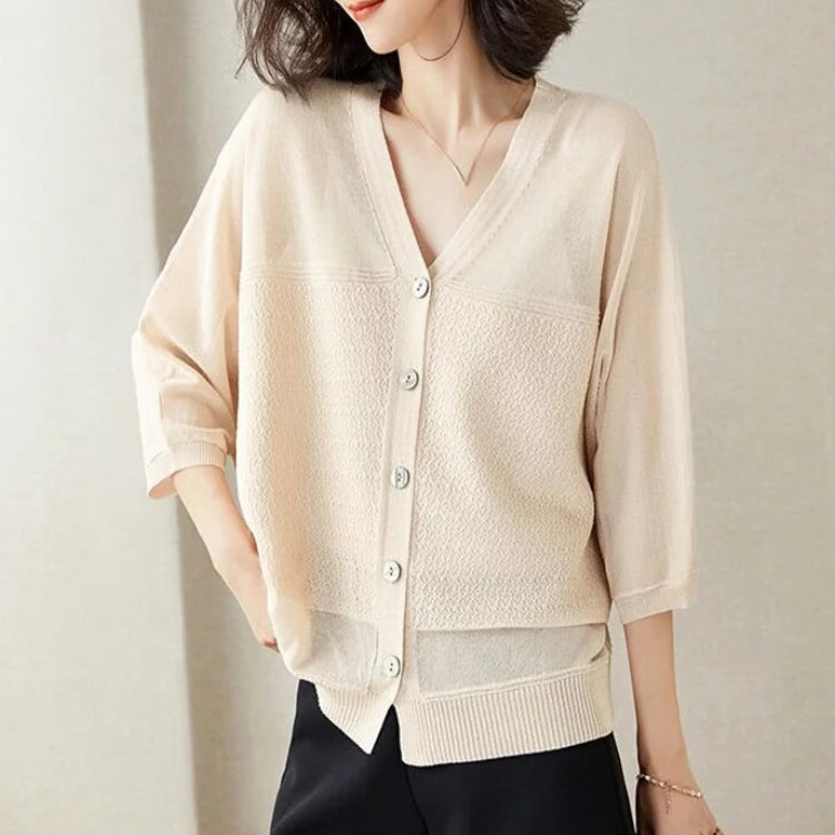 Cardigan fin à col en V pour femmes