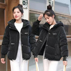Manteau chaude à capuche et manches longues pour femmes