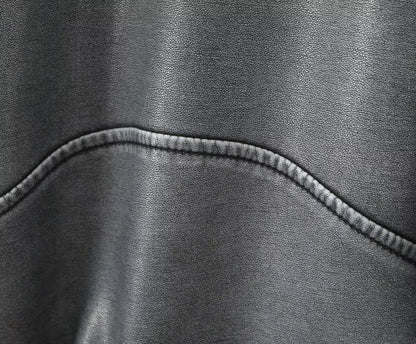Veste Similicuir Femme – Revers et Fermeture Zippée