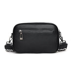 Sac bandoulière brodé en cuir véritable tendance pour femmes