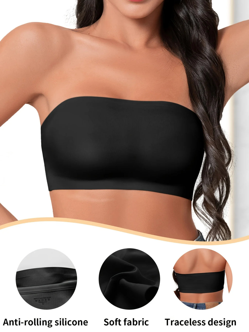 Soutien-gorge sans bretelles et sans couture pour femmes
