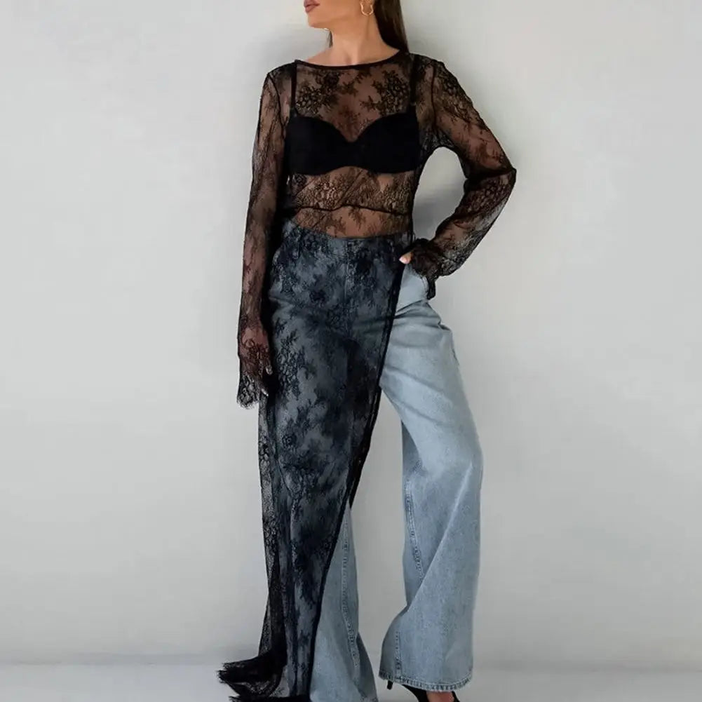 Robes en dentelle irrégulières pour femmes