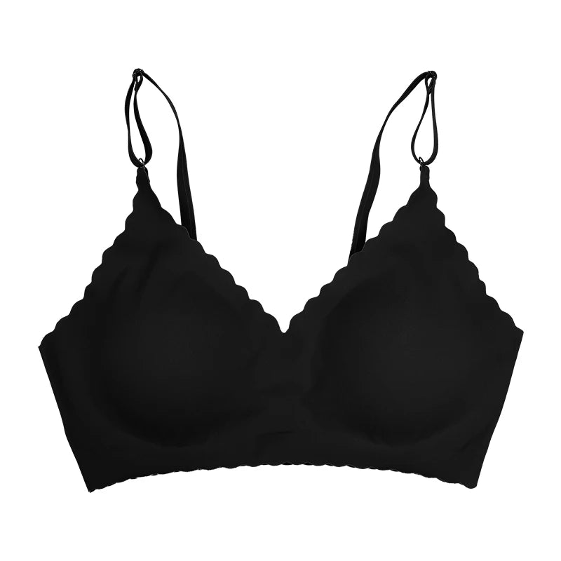 Soutien-gorge confortable sans fil, rembourré pour femmes