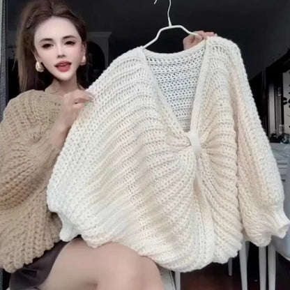 Pull en Maille Femme – Uni avec Nœud Papillon