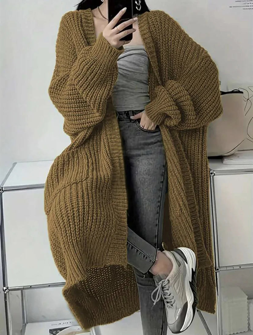 Cardigan longue tricoté pour femmes