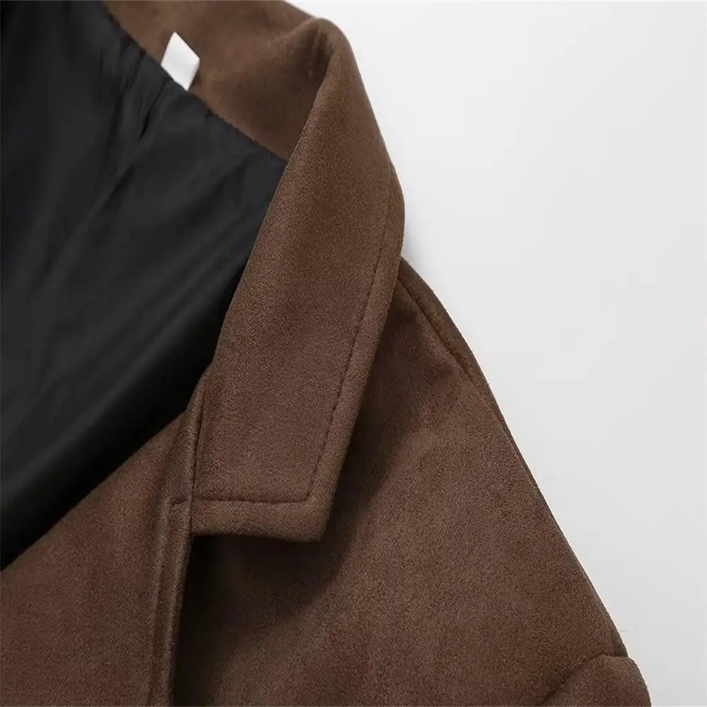 Veste confortable et décontractée de couleur unie pour femmes