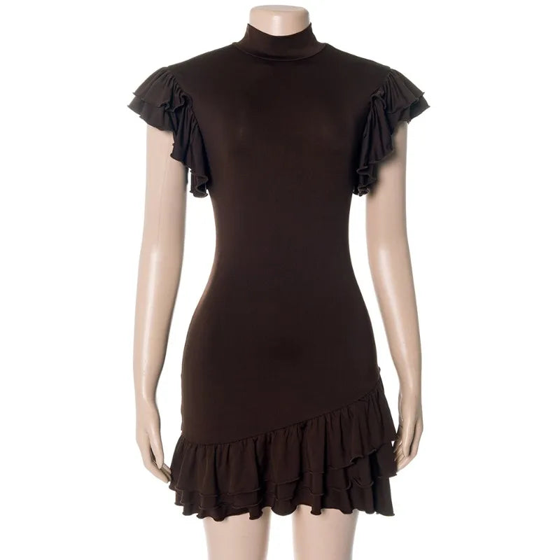 Robe mini à volants pour femmes