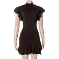 Robe mini à volants pour femmes