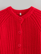 Cardigan à col rond et simple boutonnage pour femmes